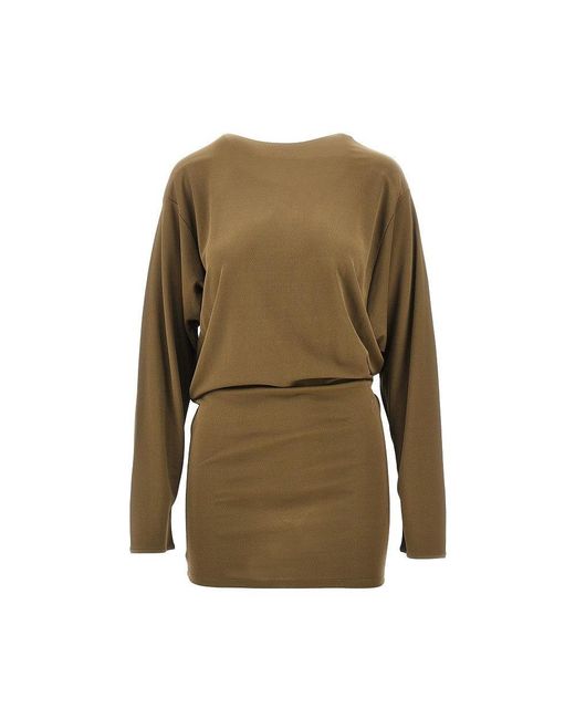 Jacquemus Green 'Mistral' Jersey Mini Dress