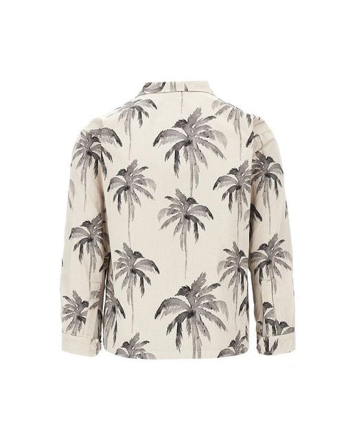 Mauna Kea Natural 'Palms' Cotton Safari Jacket for men