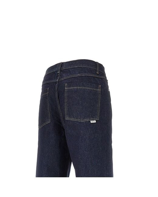 Arte' Blue Heart Logo Embroidery Basic Jeans for men