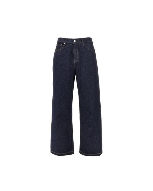 Arte' Blue Heart Logo Embroidery Basic Jeans for men