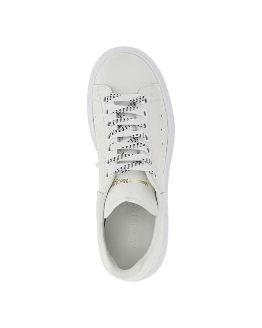 McQueen Gray Leather Oversize Sneakers for men