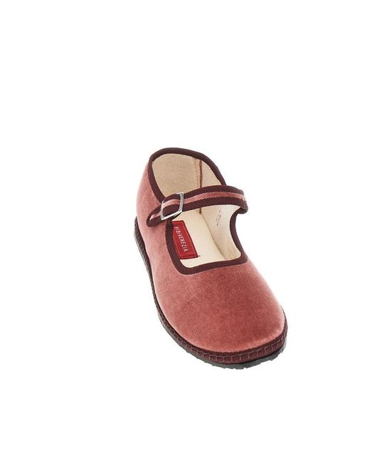 Vibi Roopnarine Vibi Venezia Velvet Mary Jane Slippers in Red | Lyst