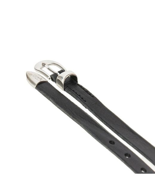 Our Legacy Black Leather Belt for men