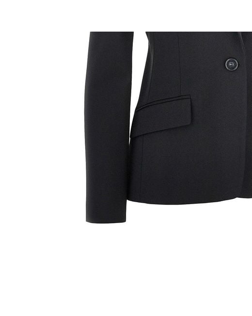 ANDAMANE Black Gabardine 'Bianca' Jacket