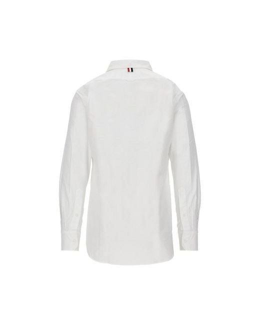 Thom Browne White Oxford Cotton Shirt for men