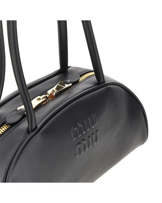 Miu Miu Black Leather Medium 'Beau' Bag