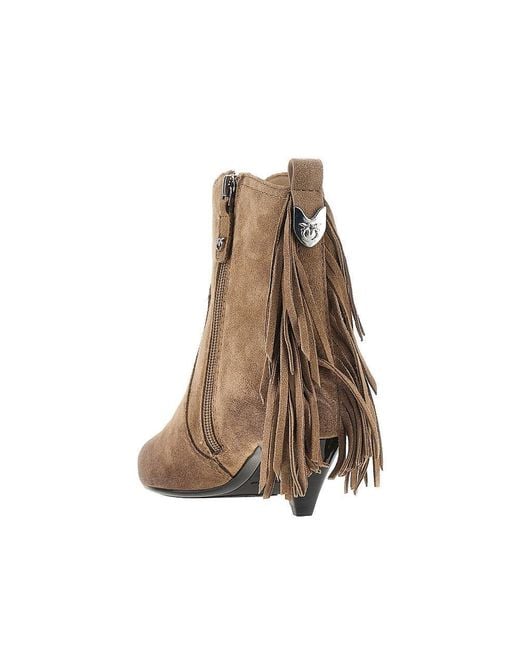 Pinko Brown Suede Leather 'Didi' Boots