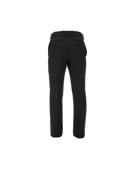 McQueen Black Tailored Cigarette Trousers for men