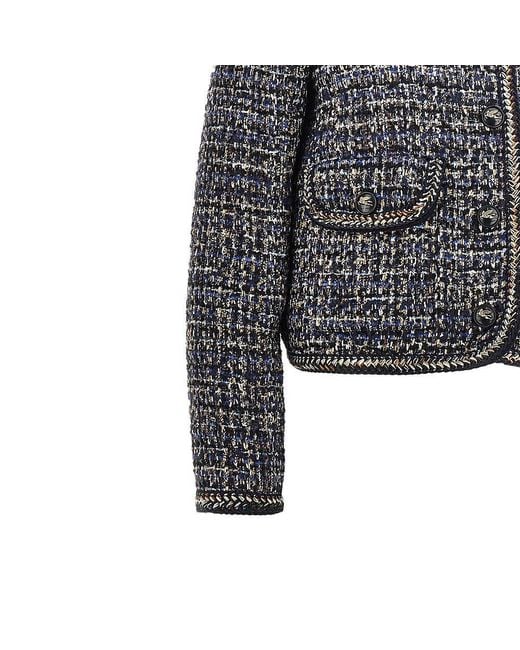 Etro Black Wool-Blend Tweed Jacket
