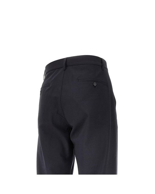 Aspesi Black Technowool Flannel Pants for men