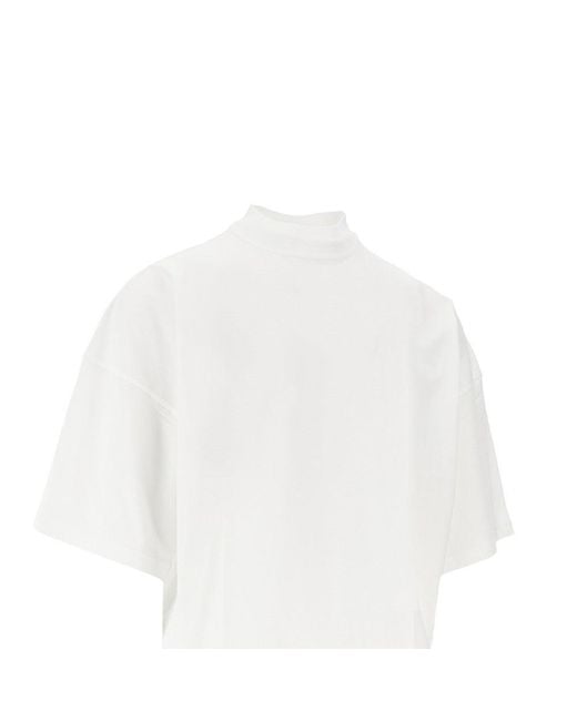 T-Shirt Oversize Con Collo A Lupetto Uomo di Jil Sander in White da Uomo