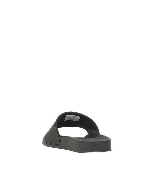 Balenciaga Black 'Political Campaign' Rubber Slides for men