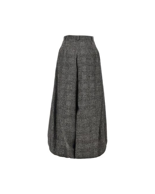 Emporio Armani Gray Prince Of Wales Wide-Leg Pants