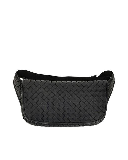 Bottega Veneta Black Intrecciato Nappa Leather 'Veneto' Bag for men