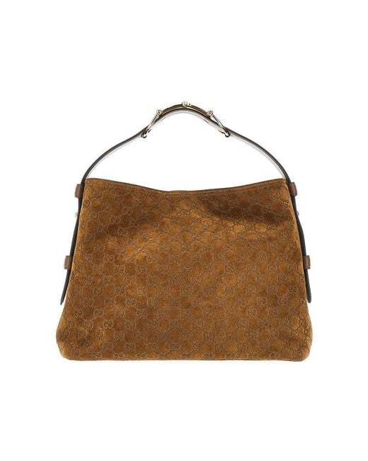 Gucci Brown 'Beatrix' Leather Medium Shopping Bag