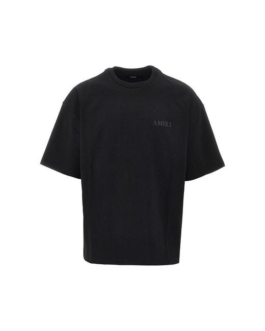 Amiri Black Embroidery Oversized T-Shirt for men