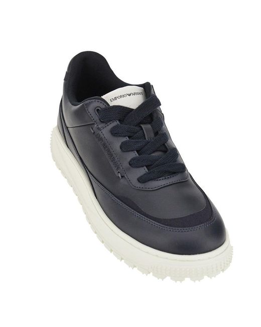 Emporio Armani Blue Sneakers for men