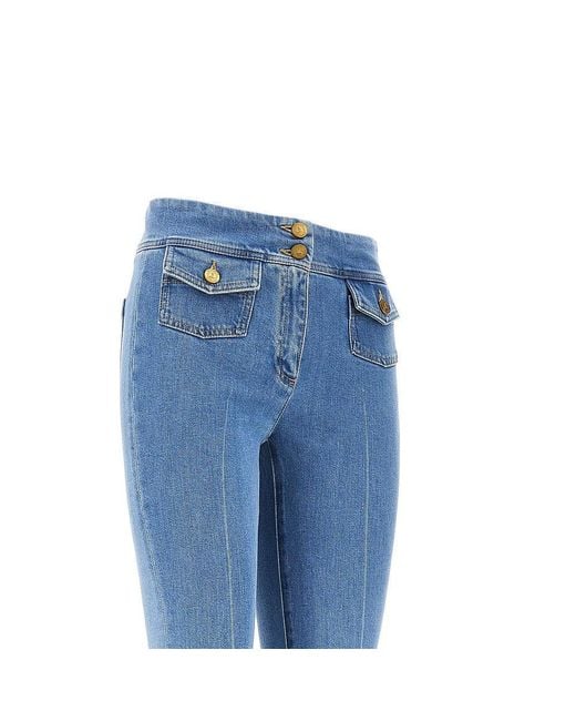 Seafarer Blue 'Emi' Stretch Denim Flared Jeans