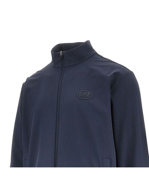 EA7 Blue Ventus7 Full-Zip Sweatshirt for men