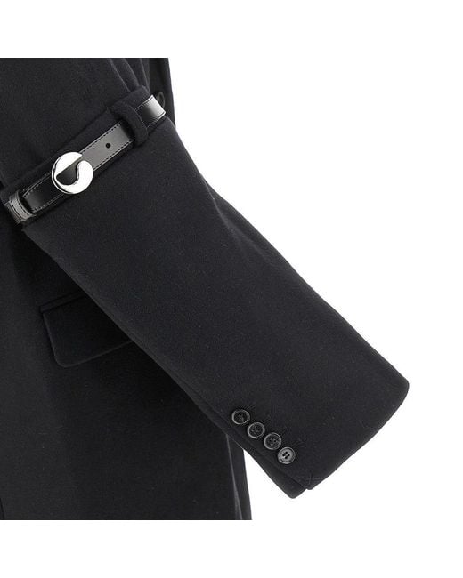 Coperni Black Single-Breasted Coat With Belted Sleeves