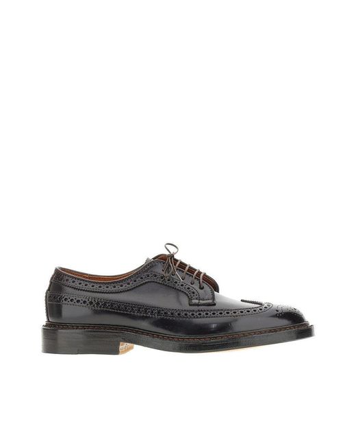Alden Black 975 Long Wing Lace-Up Shoes for men