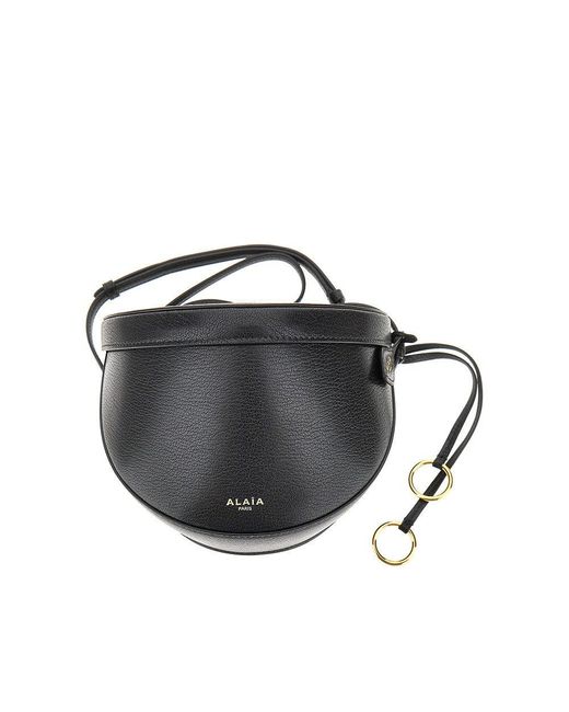 Alaïa Black Grained Leather Moulded Bag