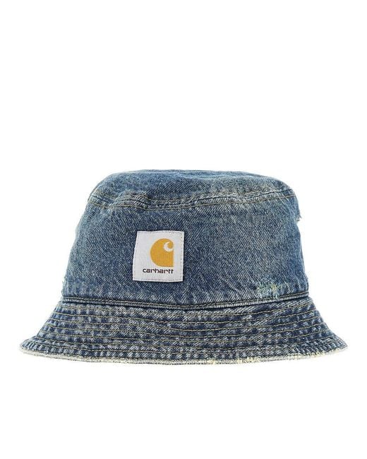 Carhartt Blue 'Aden' Denim Bucket Hat for men