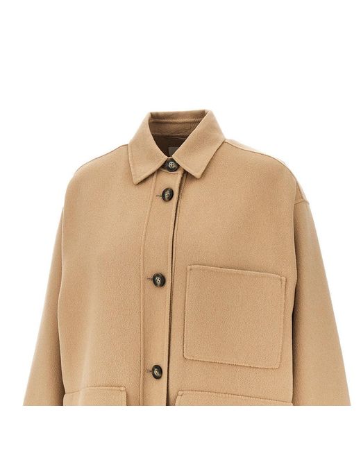 Weekend by Maxmara Natural Virgin Wool-Blend Cloth Jacket