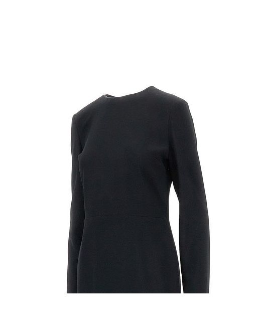 Gucci Black Crepe Open-Back Long Dress