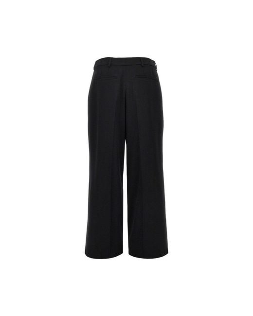 Saint Laurent Black Wool Grain De Poudre Pants for men