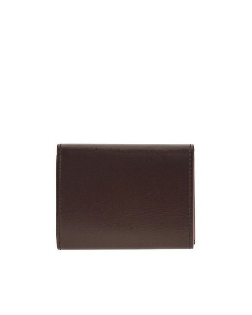 Jil Sander Brown Leather Mini Wallet