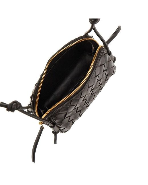 Bottega Veneta Black Intrecciato Leather 'Concert' Bag