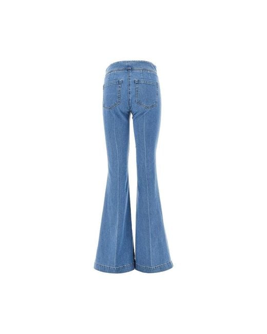 Seafarer Blue 'Emi' Stretch Denim Flared Jeans
