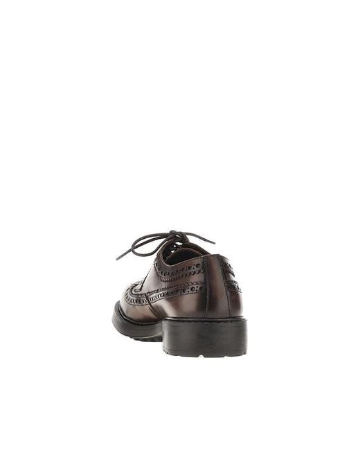 JUAN LACARCEL BY CALCE Brown Brushed Leather Lace-Up Shoes 42 for men