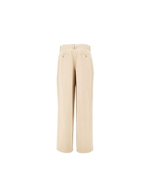 The Row Natural 'Lilas' Cotton And Linen Pants