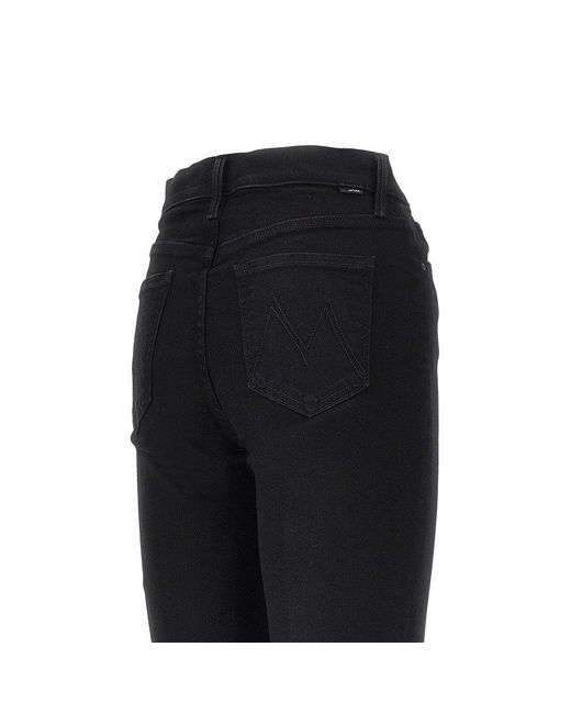 Mother Black Stretch Denim Pants