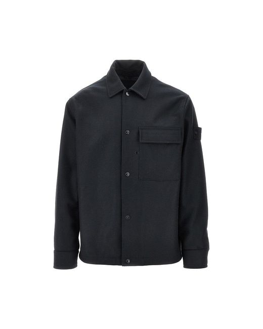 Overshirt Ghost di Stone Island in Black da Uomo