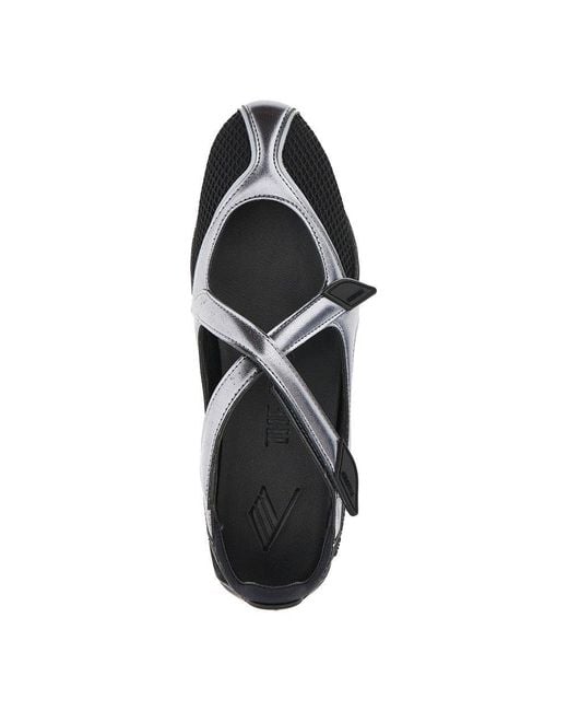 The Attico Black 'Floor 01' Ballet Flats