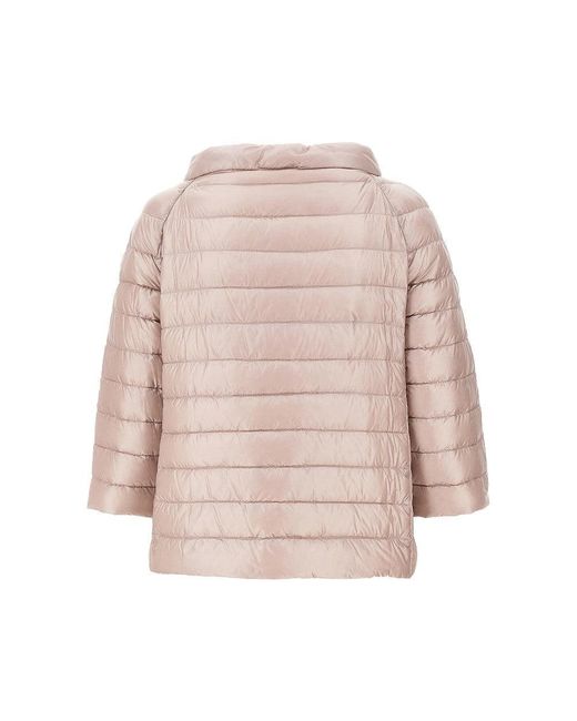 Herno Pink Quilted Reversible Down Jacket
