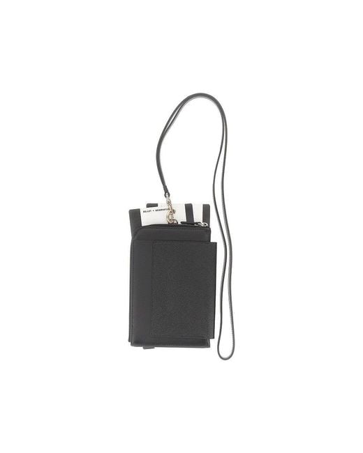 Balenciaga Black 'Passport' Leather Phone Holder Pouch for men