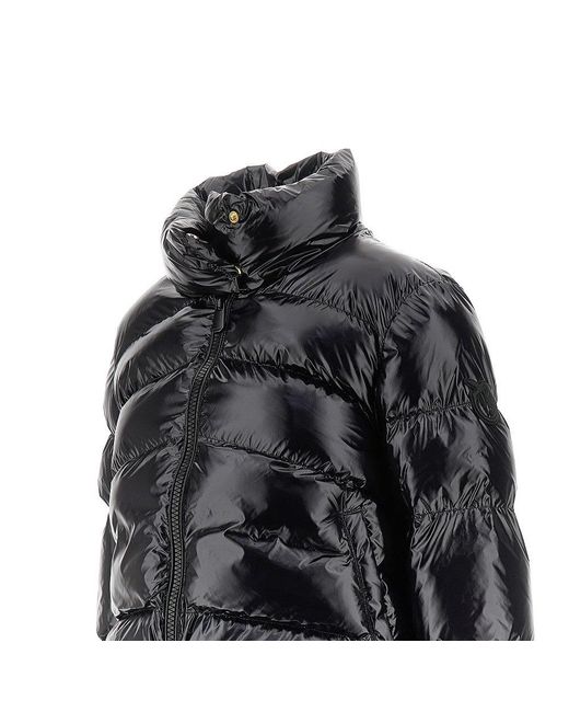 Pinko Black Glossy Nylon Short Down Jacket