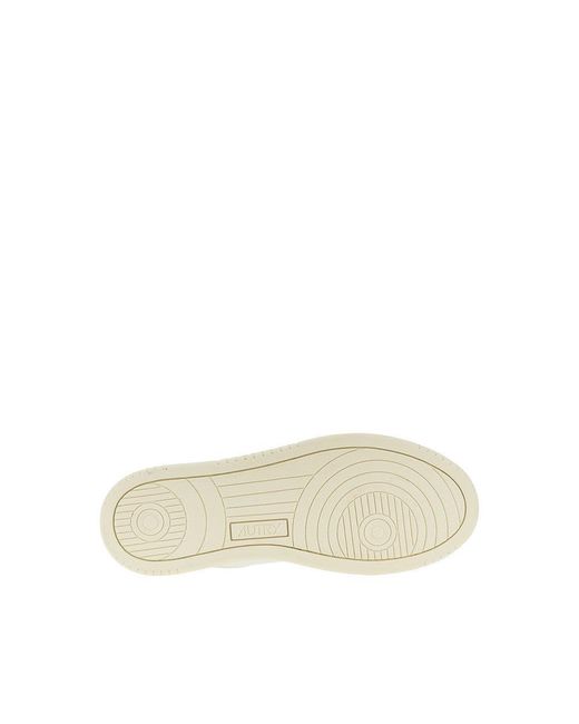 Autry White Medalist Low Leather Sneakers for men