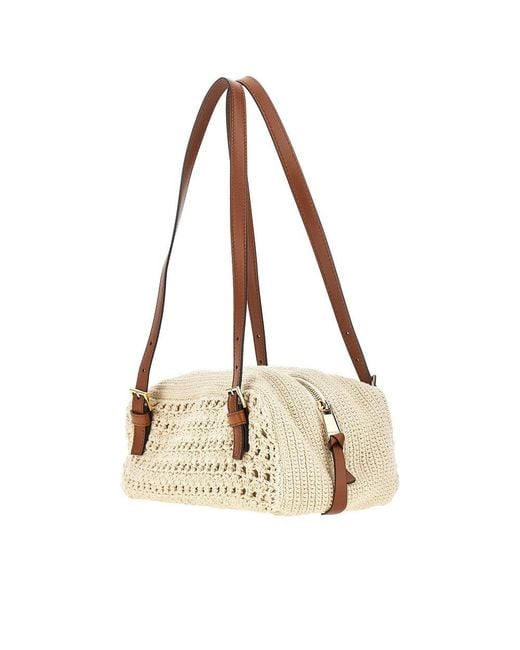 Versace Metallic Tag' Crochet Knitted Bowling Bag