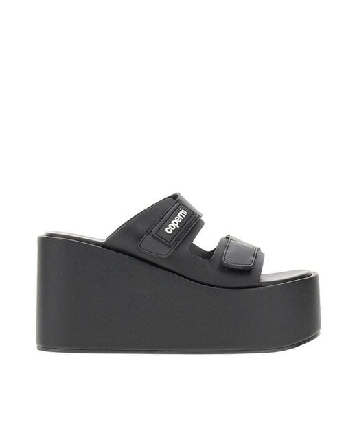Coperni Black 'Patch' Wedge Sandals