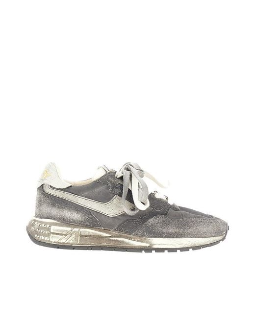 Autry Gray Leather And Nylon Reelwind Sv Low Sneakers for men