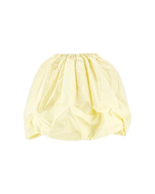 Prada Yellow Tec Taffetà Skirt