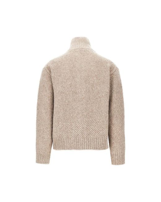 Piacenza 1733 Natural Cashmere-Blend Cable Knit Cardigan for men