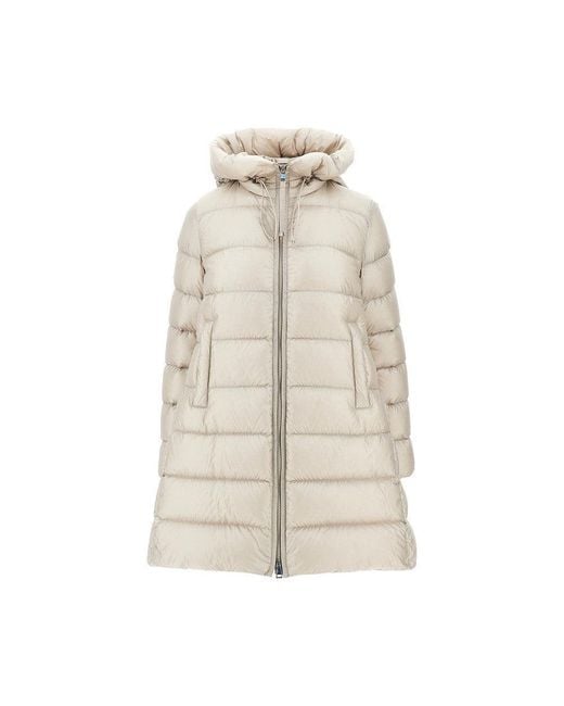 Moncler Natural 'Suyenne' Midi Down Jacket