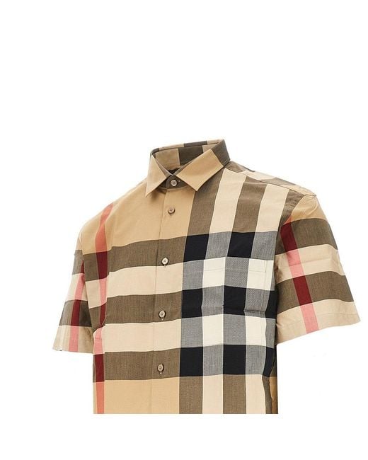 Burberry Natural Check Organic Cotton Shirt for men
