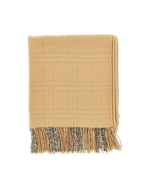 Burberry Natural Check Wool Reversible Cape